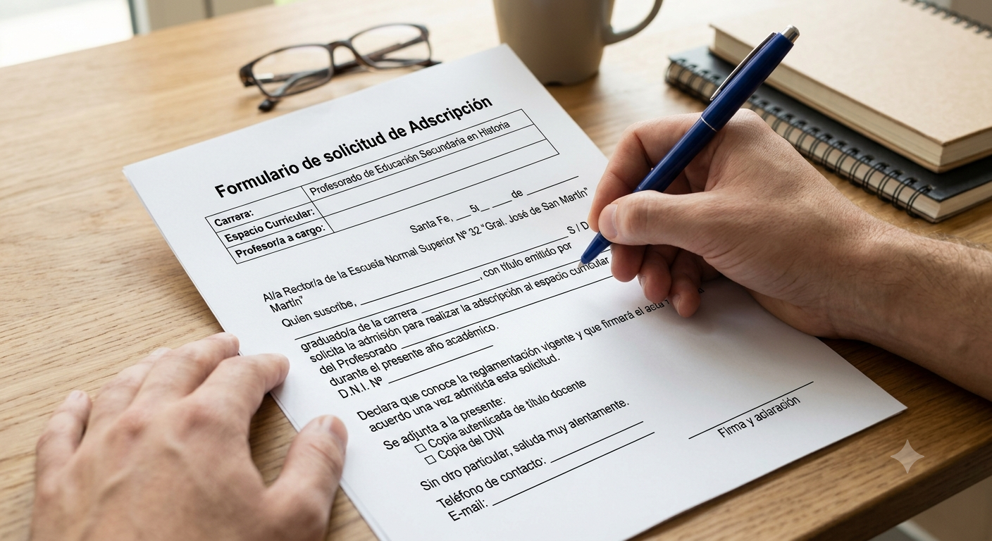 Inscripción para las adscripciones en nuestro Nivel Superior