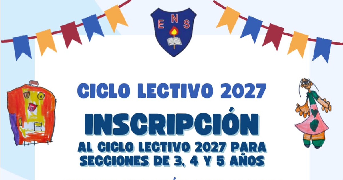 Inscripciones para el ciclo lectivo 2027 en el Nivel Inicial de la Escuela Normal
